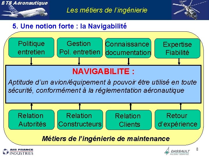 BTS Aéronautique Les métiers de l’ingénierie 5. Une notion forte : la Navigabilité Politique