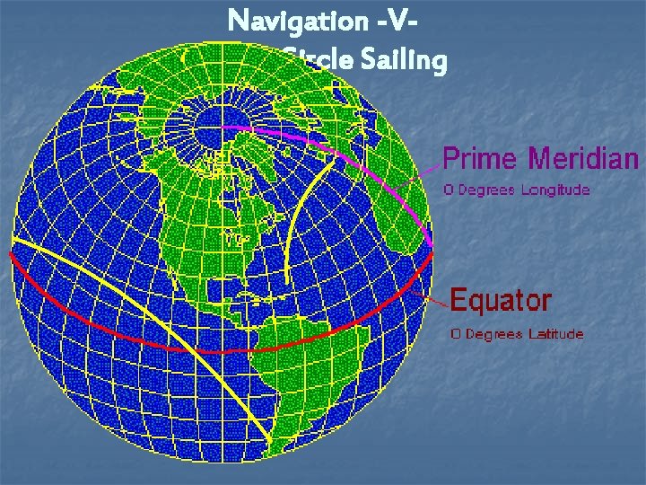 Navigation -VGreat Circle Sailing 
