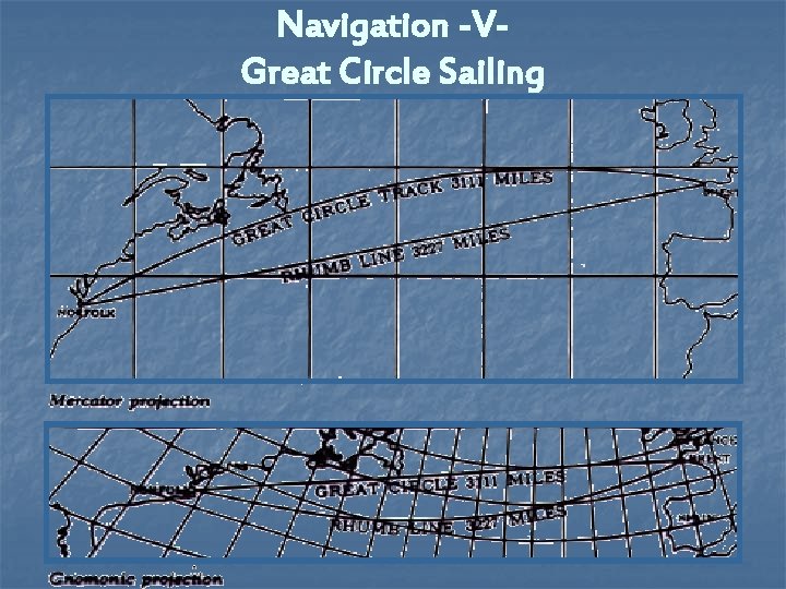 Navigation -VGreat Circle Sailing 