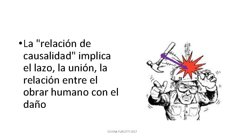  • La "relación de causalidad" implica el lazo, la unión, la relación entre