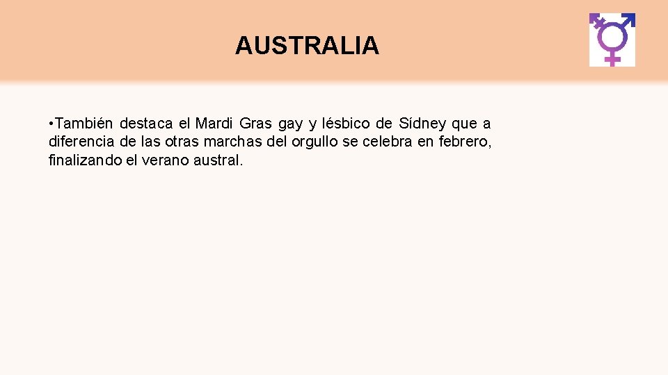 AUSTRALIA • También destaca el Mardi Gras gay y lésbico de Sídney que a