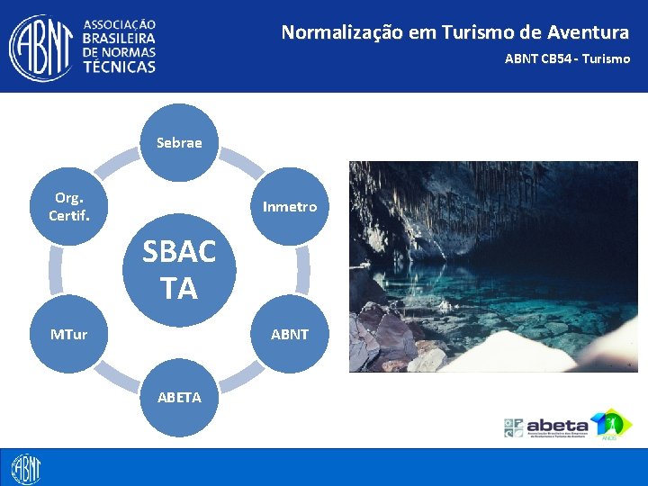 Normalização em Turismo de Aventura ABNT CB 54 - Turismo Sebrae Org. Certif. Inmetro