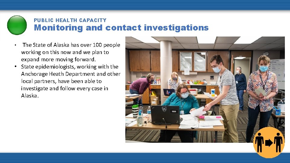 PUBLIC HEALTH CAPACITY Monitoring and contact investigations • The State of Alaska has over