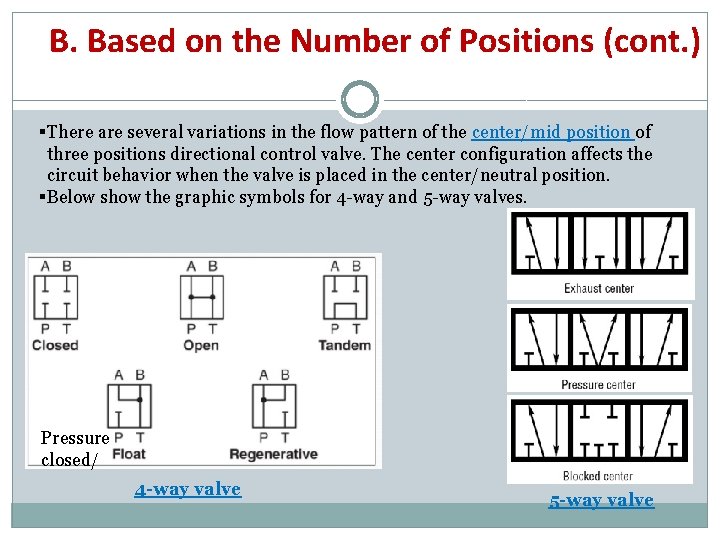 B. Based on the Number of Positions (cont. ) §There are several variations in