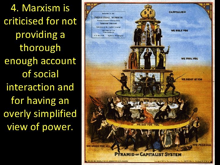 4. Marxism is criticised for not providing a thorough enough account of social interaction