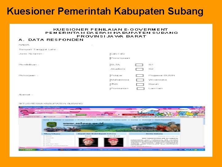 Kuesioner Pemerintah Kabupaten Subang 