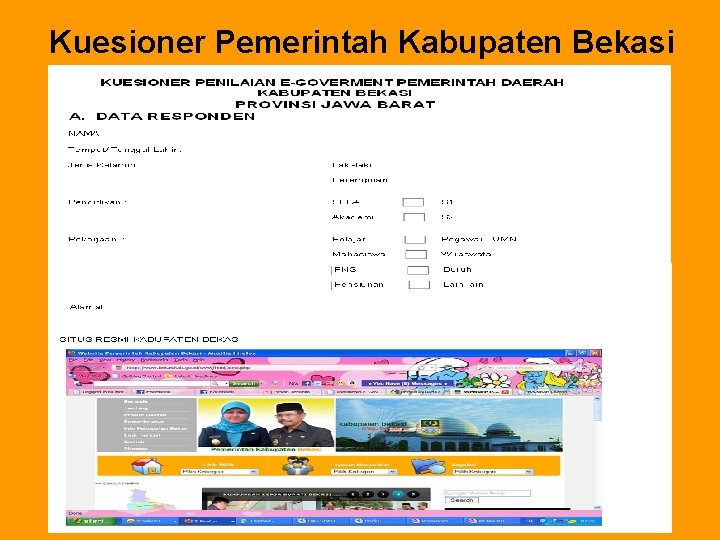 Kuesioner Pemerintah Kabupaten Bekasi Kuesioner Pemerintah Kabupaten Bekasi