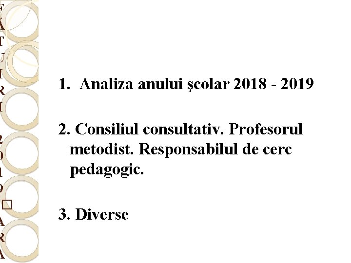 F Ă T U I R I 2 0 1 9 � A R