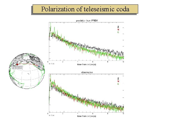 Polarization of teleseismic coda 