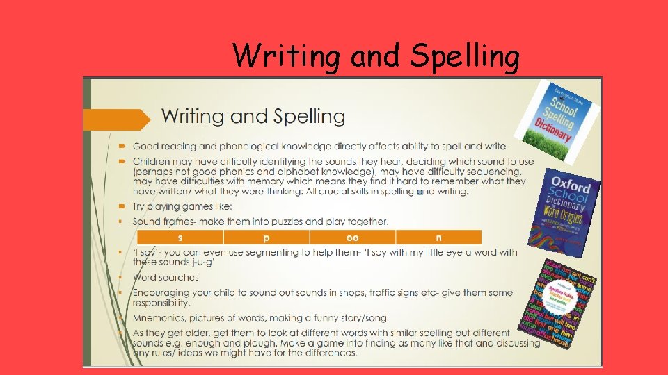 Writing and Spelling 