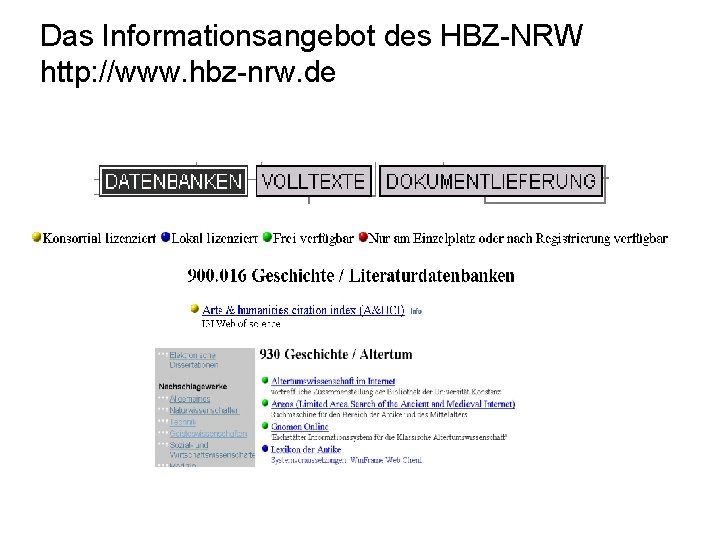 Das Informationsangebot des HBZ-NRW http: //www. hbz-nrw. de 