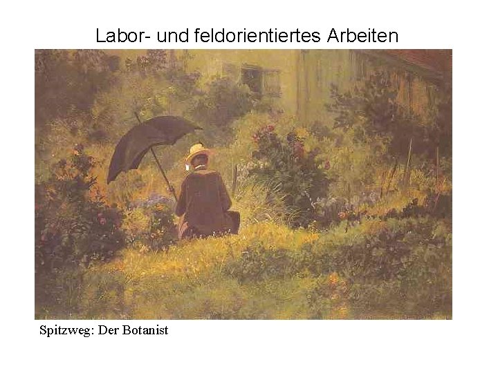 Labor- und feldorientiertes Arbeiten Spitzweg: Der Botanist 