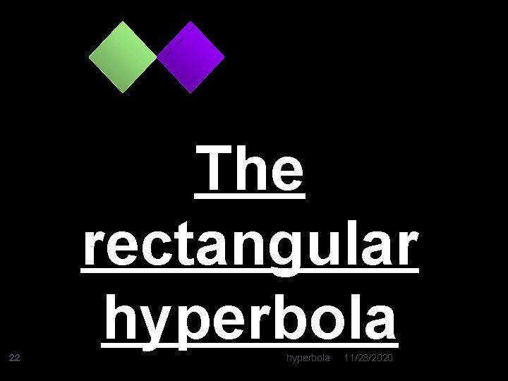 The rectangular hyperbola 22 hyperbola 11/23/2020 