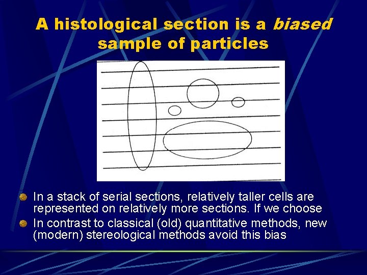 A histological section is a biased sample of particles In a stack of serial