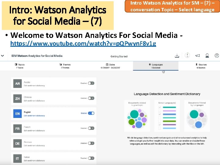 Intro: Watson Analytics for Social Media – (7) Intro Watson Analytics for SM –