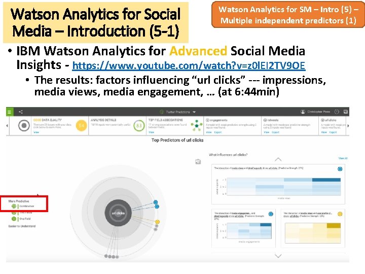 Watson Analytics for Social Media – Introduction (5 -1) Watson Analytics for SM –