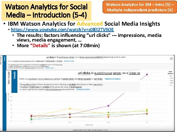 Watson Analytics for Social Media – Introduction (5 -4) Watson Analytics for SM –