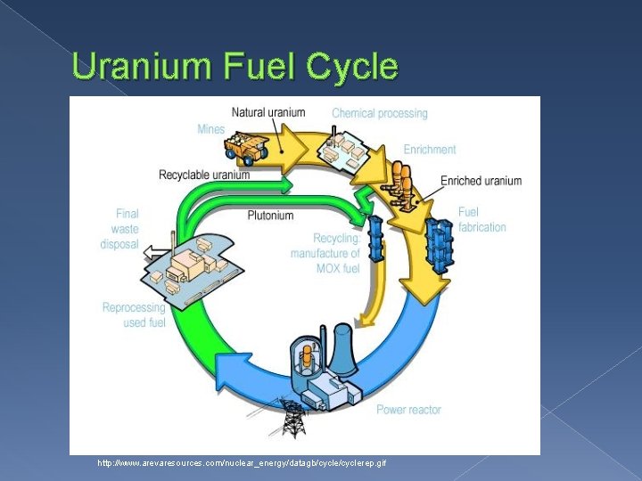 Uranium Fuel Cycle http: //www. arevaresources. com/nuclear_energy/datagb/cyclerep. gif 