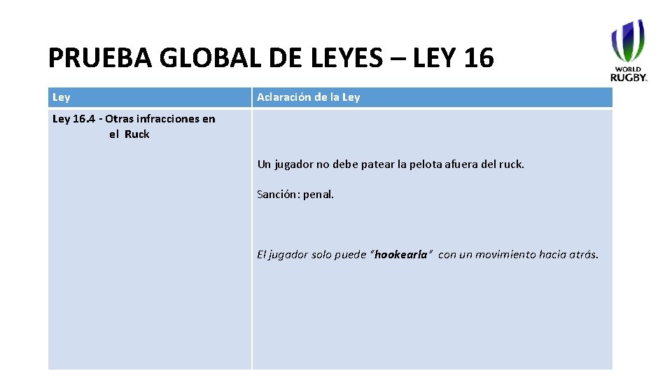 PRUEBA GLOBAL DE LEYES – LEY 16 Ley Aclaración de la Ley 16. 4