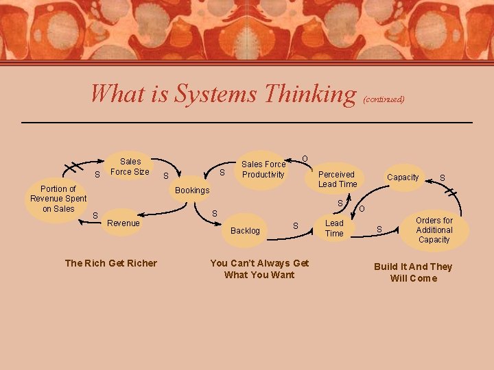 What is Systems Thinking S Portion of Revenue Spent on Sales Force Size S