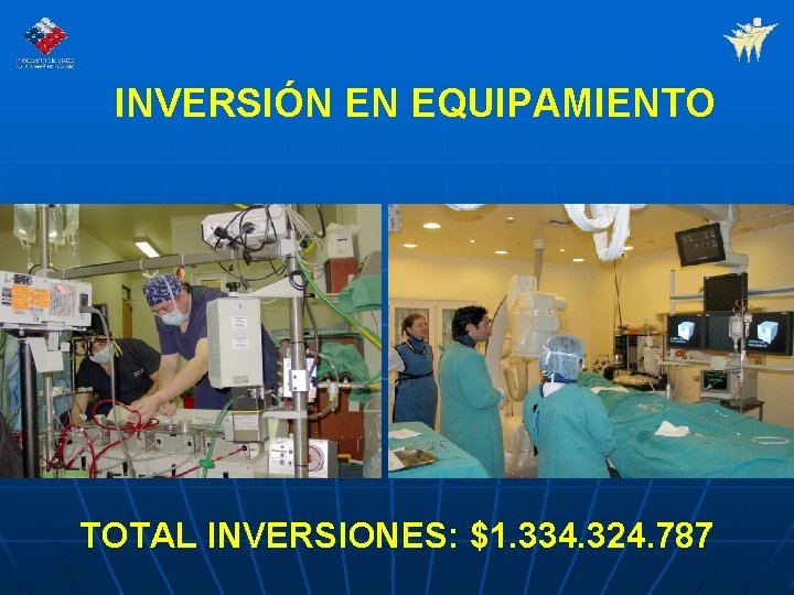 INVERSIÓN EN EQUIPAMIENTO TOTAL INVERSIONES: $1. 334. 324. 787 