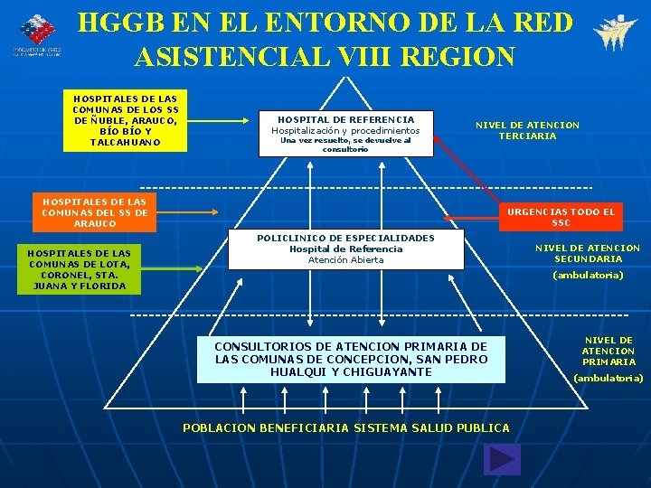 HGGB EN EL ENTORNO DE LA RED ASISTENCIAL VIII REGION HOSPITALES DE LAS COMUNAS