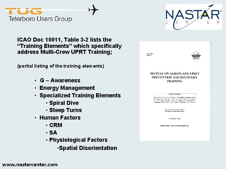 ICAO Doc 10011, Table 3 -2 lists the “Training Elements” which specifically address Multi-Crew