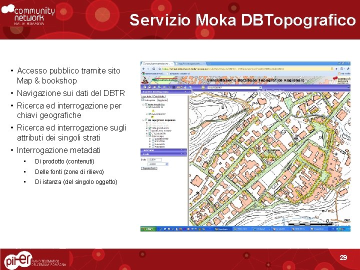 Servizio Moka DBTopografico • Accesso pubblico tramite sito Map & bookshop • Navigazione sui