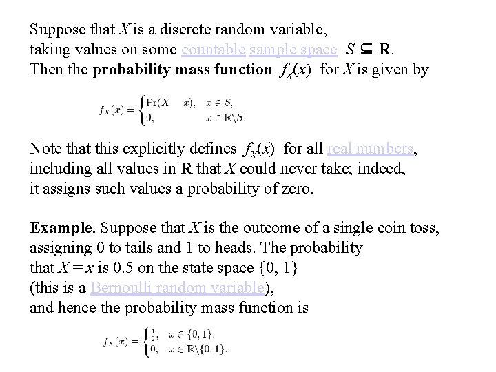 Module #19 – Probability Suppose that X is a discrete random variable, taking values