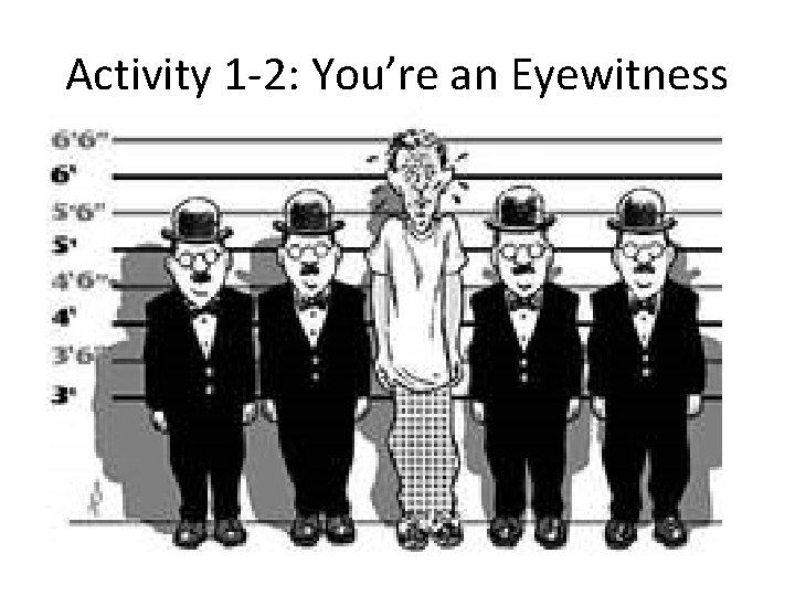 Activity 1 -2: You’re an Eyewitness 