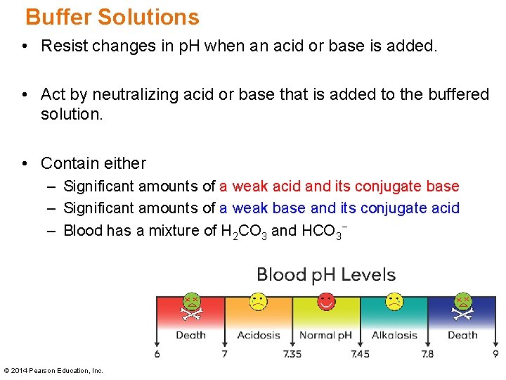 Buffer Solutions • Resist changes in p. H when an acid or base is
