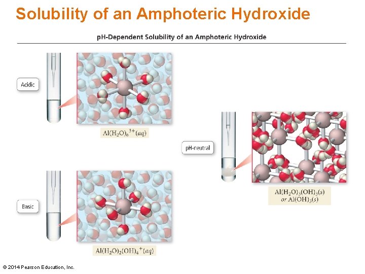 Solubility of an Amphoteric Hydroxide © 2014 Pearson Education, Inc. 