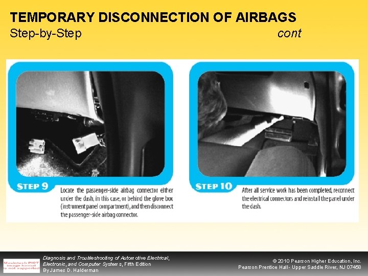 TEMPORARY DISCONNECTION OF AIRBAGS Step-by-Step Diagnosis and Troubleshooting of Automotive Electrical, Electronic, and Computer