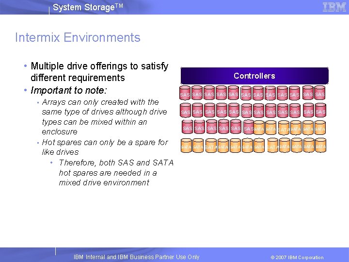 System Storage. TM Intermix Environments • Multiple drive offerings to satisfy different requirements •