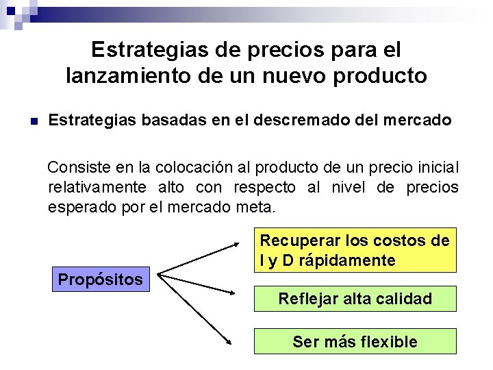 Estrategias de precios para el lanzamiento de un nuevo producto n Estrategias basadas en Estrategias de precios para el lanzamiento de un nuevo producto n Estrategias basadas en