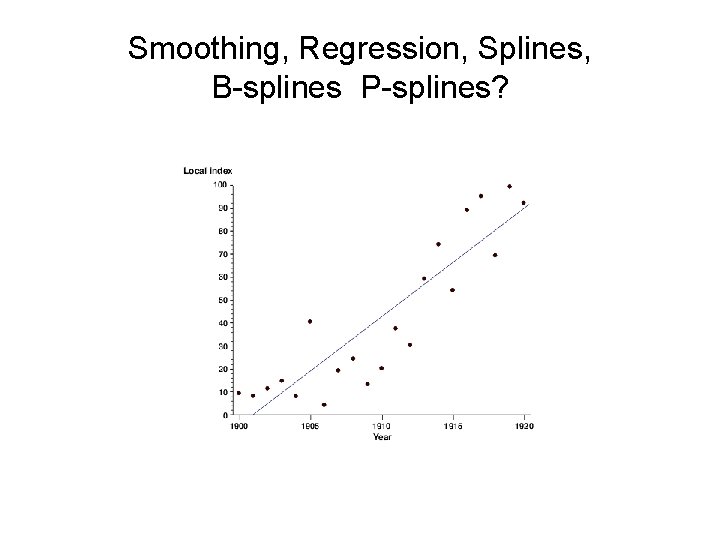 Smoothing, Regression, Splines, B-splines P-splines? 
