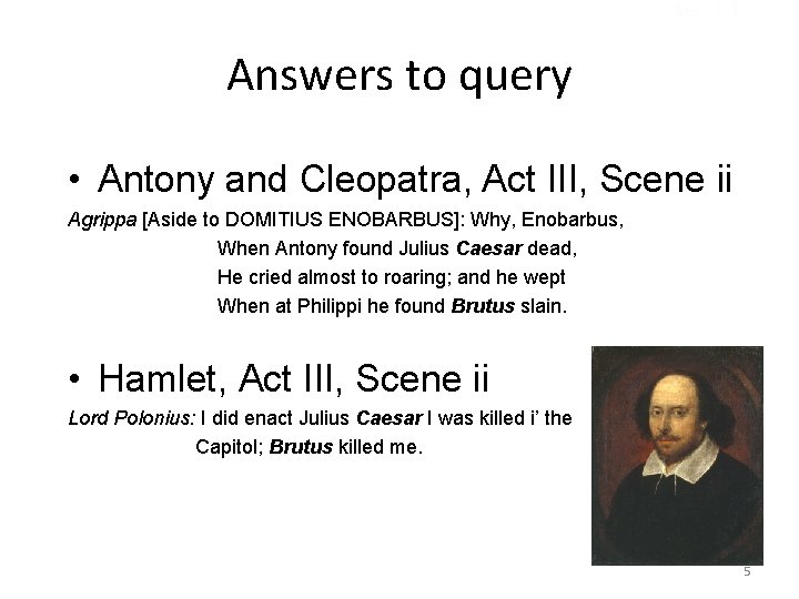 Sec. 1. 1 Answers to query • Antony and Cleopatra, Act III, Scene ii