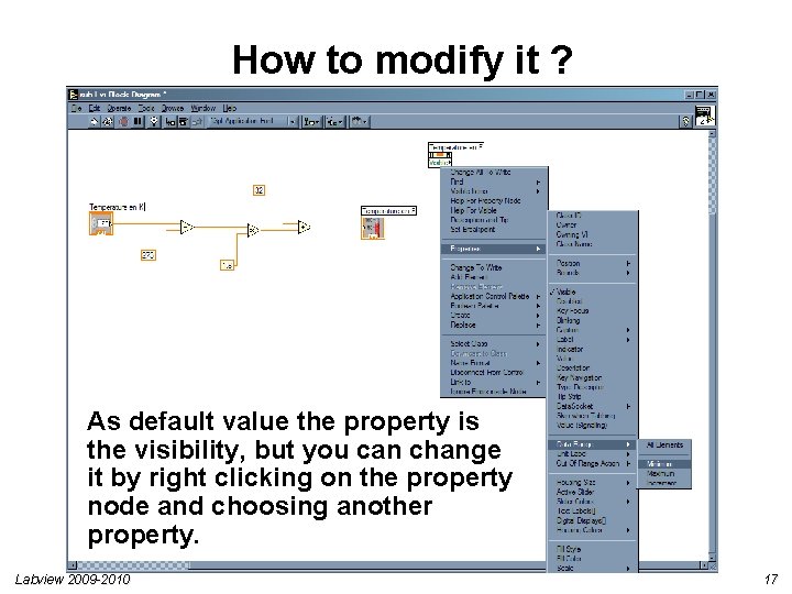 How to modify it ? As default value the property is the visibility, but