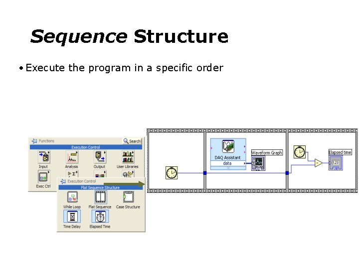 Sequence Structure • Execute the program in a specific order 