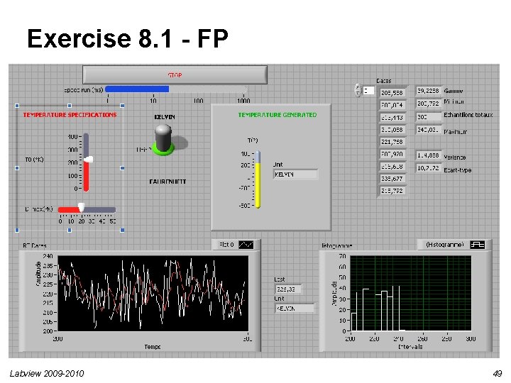Exercise 8. 1 - FP Labview 2009 -2010 49 Exercise 8. 1 - FP Labview 2009 -2010 49