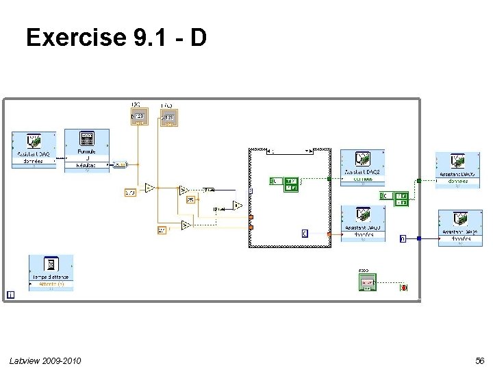 Exercise 9. 1 - D Labview 2009 -2010 56 Exercise 9. 1 - D Labview 2009 -2010 56