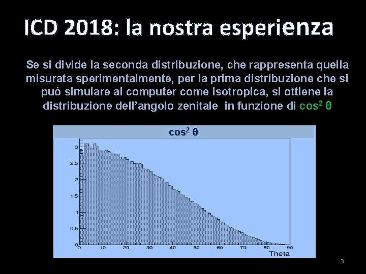 ICD 2018: la nostra esperienza Se si divide la seconda distribuzione, che rappresenta quella