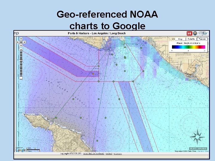 Geo-referenced NOAA charts to Google 