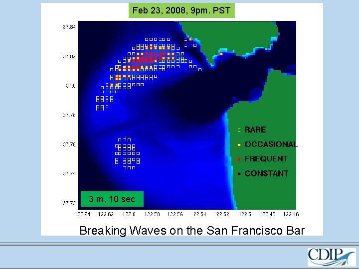 Feb 23, 2008, 9 pm. PST 3 m, 10 sec Breaking Waves on the