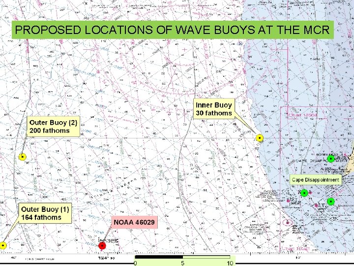 PROPOSED LOCATIONS OF WAVE BUOYS AT THE MCR 