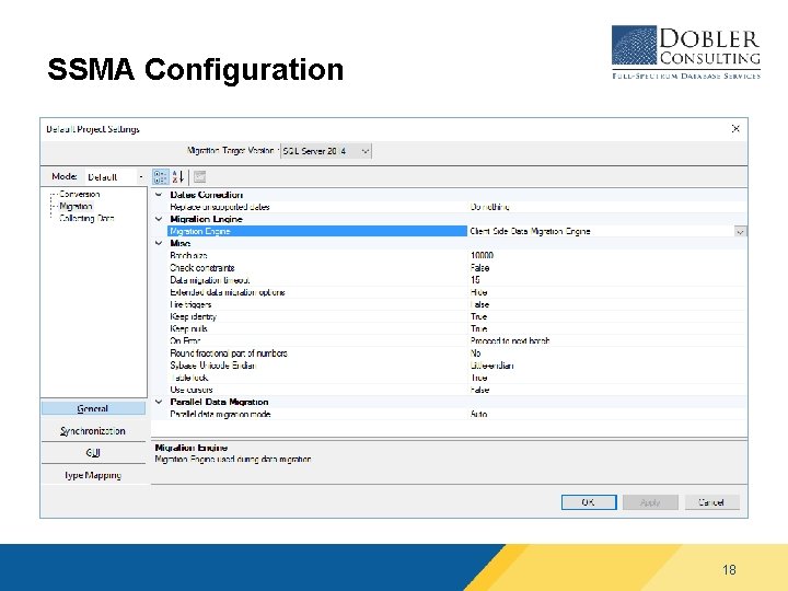SSMA Configuration 18 SSMA Configuration 18