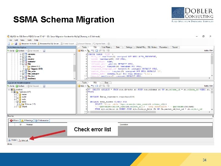 SSMA Schema Migration Check error list 34 SSMA Schema Migration Check error list 34