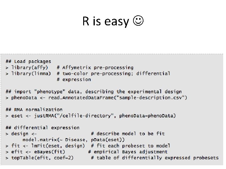 R is easy 