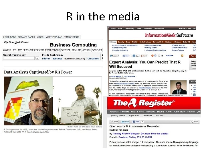 R in the media 