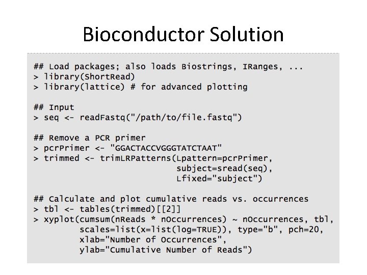 Bioconductor Solution 